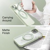 image:imageJETech 360 Rotatable Ring Stand Case for iPhone 15 Plus Black  Compatible with MagSafe Translucent Matte Back Stand amp Ring Holder Shockproof ProtectionGreen