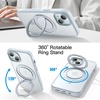 image:imageJETech 360 Rotatable Ring Stand Case for iPhone 15 Plus Black  Compatible with MagSafe Translucent Matte Back Stand amp Ring Holder Shockproof ProtectionBlue