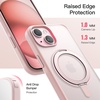 image:imageJETech 360 Rotatable Ring Stand Case for iPhone 15 Plus Black  Compatible with MagSafe Translucent Matte Back Stand amp Ring Holder Shockproof ProtectionPink