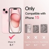 image:imageJETech 360 Rotatable Ring Stand Case for iPhone 15 Plus Black  Compatible with MagSafe Translucent Matte Back Stand amp Ring Holder Shockproof ProtectionPink