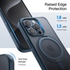 image:imageJETech 360 Rotatable Ring Stand Case for iPhone 15 Plus Black  Compatible with MagSafe Translucent Matte Back Stand amp Ring Holder Shockproof ProtectionBlue
