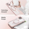 image:imageJETech 360 Rotatable Ring Stand Case for iPhone 15 Plus Black  Compatible with MagSafe Translucent Matte Back Stand amp Ring Holder Shockproof ProtectionPink
