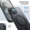 image:imageJETech 360 Rotatable Ring Stand Case for iPhone 15 Plus Black  Compatible with MagSafe Translucent Matte Back Stand amp Ring Holder Shockproof ProtectionBlack