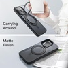 image:imageJETech 360 Rotatable Ring Stand Case for iPhone 15 Plus Black  Compatible with MagSafe Translucent Matte Back Stand amp Ring Holder Shockproof ProtectionBlack