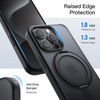 image:imageJETech 360 Rotatable Ring Stand Case for iPhone 15 Plus Black  Compatible with MagSafe Translucent Matte Back Stand amp Ring Holder Shockproof ProtectionBlack