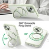 image:imageJETech 360 Rotatable Ring Stand Case for iPhone 15 Plus Black  Compatible with MagSafe Translucent Matte Back Stand amp Ring Holder Shockproof ProtectionGreen