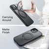 image:imageJETech 360 Rotatable Ring Stand Case for iPhone 15 Plus Black  Compatible with MagSafe Translucent Matte Back Stand amp Ring Holder Shockproof ProtectionBlack