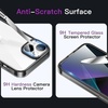 image:imageJETech 5 in 1 Case for iPhone 13 AntiYellowing Clear  2 Tempered Glass Screen Protectors 2 Camera Lens Protectors Shockproof Bumper Phone CoverBlack