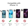 image:imageJETech 5 in 1 Case for iPhone 13 AntiYellowing Clear  2 Tempered Glass Screen Protectors 2 Camera Lens Protectors Shockproof Bumper Phone CoverClear
