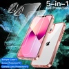image:imageJETech 5 in 1 Case for iPhone 13 AntiYellowing Clear  2 Tempered Glass Screen Protectors 2 Camera Lens Protectors Shockproof Bumper Phone CoverRose Gold