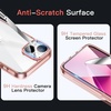 image:imageJETech 5 in 1 Case for iPhone 13 AntiYellowing Clear  2 Tempered Glass Screen Protectors 2 Camera Lens Protectors Shockproof Bumper Phone CoverRose Gold