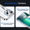 image:imageJETech 5 in 1 Case for iPhone 13 Pro AntiYellowing Clear  2 Tempered Glass Screen Protectors 2 Camera Lens Protectors Shockproof Bumper Phone CoverClear