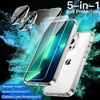image:imageJETech 5 in 1 Case for iPhone 13 Pro AntiYellowing Clear  2 Tempered Glass Screen Protectors 2 Camera Lens Protectors Shockproof Bumper Phone CoverClear