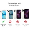image:imageJETech 5 in 1 Case for iPhone 13 mini AntiYellowing Clear  2 Tempered Glass Screen Protectors 2 Camera Lens Protectors Shockproof Bumper Phone CoverClear