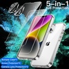 image:imageJETech 5 in 1 Case for iPhone 14 AntiYellowing Clear  2 Tempered Glass Screen Protectors 2 Camera Lens Protectors Shockproof Bumper Phone CoverClear