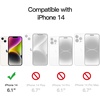 image:imageJETech 5 in 1 Case for iPhone 14 AntiYellowing Clear  2 Tempered Glass Screen Protectors 2 Camera Lens Protectors Shockproof Bumper Phone CoverClear
