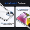 image:imageJETech 5 in 1 Case for iPhone 14 Plus AntiYellowing Clear  2 Tempered Glass Screen Protectors 2 Camera Lens Protectors Shockproof Bumper Phone CoverClear