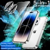 image:imageJETech 5 in 1 Case for iPhone 14 Pro Max AntiYellowing Clear  2 Tempered Glass Screen Protectors 2 Camera Lens Protectors Shockproof Bumper Phone CoverClear