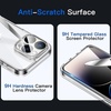 image:imageJETech 5 in 1 Case for iPhone 14 Pro Max AntiYellowing Clear  2 Tempered Glass Screen Protectors 2 Camera Lens Protectors Shockproof Bumper Phone CoverClear