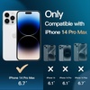 image:imageJETech 5 in 1 Magnetic Case for iPhone 14 Pro Max Clear  Compatible with MagSafe 2 Tempered Glass Screen Protectors 2 Camera Lens Protectors Shockproof Bumper Phone CoverClear