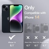 image:imageJETech 5 in 1 Silicone Case for iPhone 14 Black  2 Tempered Glass Screen Protectors 2 Camera Lens Protectors Silky Soft Touch Shockproof Phone CoverBlack