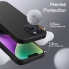 image:imageJETech 5 in 1 Silicone Case for iPhone 14 Black  2 Tempered Glass Screen Protectors 2 Camera Lens Protectors Silky Soft Touch Shockproof Phone CoverBlack