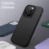 image:imageJETech 5 in 1 Silicone Case for iPhone 14 Pro Max Black  2 Tempered Glass Screen Protectors 2 Camera Lens Protectors Silky Soft Touch Shockproof Phone CoverBlack
