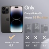 image:imageJETech 5 in 1 Silicone Case for iPhone 14 Pro Max Black  2 Tempered Glass Screen Protectors 2 Camera Lens Protectors Silky Soft Touch Shockproof Phone CoverBlack