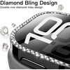 image:imageJETech Bling Case for Apple Watch Series 1110 42mm Gold  with Screen Protector Sparkling Diamond Design Builtin Tempered Glass High Touch Sensitivity Full ProtectionBlack