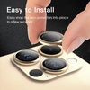 image:imageJETech Camera Lens Protector for iPhone 13 Pro Max13 Pro Graphite 1 Set  9H Tempered Glass Metal Individual Ring Cover HD ClearGold