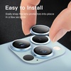 image:imageJETech Camera Lens Protector for iPhone 13 Pro Max13 Pro Graphite 1 Set  9H Tempered Glass Metal Individual Ring Cover HD ClearSierra Blue