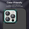 image:imageJETech Camera Lens Protector for iPhone 14 Pro14 Pro Max Deep Purple  9H Tempered Glass Metal Individual Ring Cover HD ClearSilver