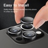 image:imageJETech Camera Lens Protector for iPhone 14 Pro14 Pro Max Deep Purple  9H Tempered Glass Metal Individual Ring Cover HD ClearSpace Black