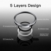 image:imageJETech Camera Lens Protector for iPhone 14 Pro14 Pro Max Deep Purple  9H Tempered Glass Metal Individual Ring Cover HD ClearSpace Black