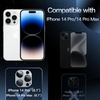 image:imageJETech Camera Lens Protector for iPhone 14 Pro14 Pro Max Deep Purple  FullCoverage 9H Tempered Glass Matte Metal Finish CaseFriendly HD ClearSilver