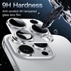 image:imageJETech Camera Lens Protector for iPhone 14 Pro14 Pro Max Deep Purple  FullCoverage 9H Tempered Glass Matte Metal Finish CaseFriendly HD ClearSilver