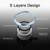 image:imageJETech Camera Lens Protector for iPhone 1414 Plus Midnight 1 Set  9H Tempered Glass Metal Individual Ring Cover HD ClearBlue