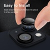 image:imageJETech Camera Lens Protector for iPhone 1414 Plus Midnight 1 Set  9H Tempered Glass Metal Individual Ring Cover HD ClearMidnight