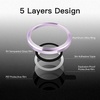 image:imageJETech Camera Lens Protector for iPhone 1414 Plus Midnight 1 Set  9H Tempered Glass Metal Individual Ring Cover HD ClearPurple