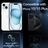 image:imageJETech Camera Lens Protector for iPhone 1515 Plus Midnight 1 Set  9H Tempered Glass Metal Individual Ring Cover HD ClearBlue