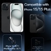 image:imageJETech Camera Lens Protector for iPhone 1515 Plus Midnight 1 Set  9H Tempered Glass Metal Individual Ring Cover HD ClearMidnight