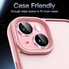 image:imageJETech Camera Lens Protector for iPhone 1515 Plus Midnight 1 Set  9H Tempered Glass Metal Individual Ring Cover HD ClearPink