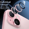 image:imageJETech Camera Lens Protector for iPhone 1515 Plus Midnight 1 Set  9H Tempered Glass Metal Individual Ring Cover HD ClearPink