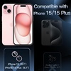 image:imageJETech Camera Lens Protector for iPhone 1515 Plus Midnight 1 Set  9H Tempered Glass Metal Individual Ring Cover HD ClearPink