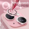 image:imageJETech Camera Lens Protector for iPhone 1515 Plus Pink 1 Set  Bling Glitter Individual 9H Tempered Glass Metal Ring Cover HD ClearPink