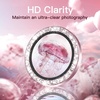 image:imageJETech Camera Lens Protector for iPhone 1515 Plus Pink 1 Set  Bling Glitter Individual 9H Tempered Glass Metal Ring Cover HD ClearPink