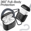 image:imageJETech Case for AirPods 21 with Keychain Black  Cover PC and TPU Material Shockproof ProtectionBlack
