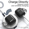 image:imageJETech Case for AirPods 21 with Keychain Black  Cover PC and TPU Material Shockproof ProtectionBlack