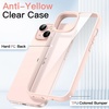 image:imageJETech Case for iPhone 13 Pink  Solid Color Matte TPU Frame Scratch Resistant Clear Back Phone CoverPink