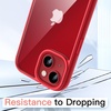 image:imageJETech Case for iPhone 13 Pink  Solid Color Matte TPU Frame Scratch Resistant Clear Back Phone CoverRed